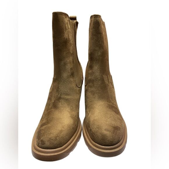 new Nine West chunky y2k block Ream Women High Heel Chelsea Boots 7.5 - Picture 4 of 11